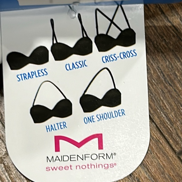 NWT Maidenform White Ultimate Stay Put, Stay Up Power Band Strapless Bra Sz 36D - Picture 14 of 16